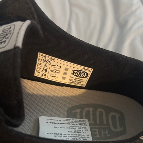 Hey Dude Black and White Sneakers - Picture 6 of 6